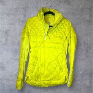 lululemon athletica Neon Yellow Down Puffer Pullover 6